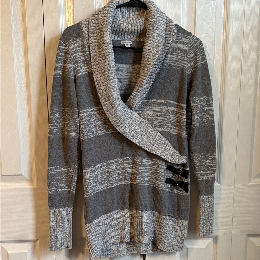 Guess Gray and Cream Women's Cardigan